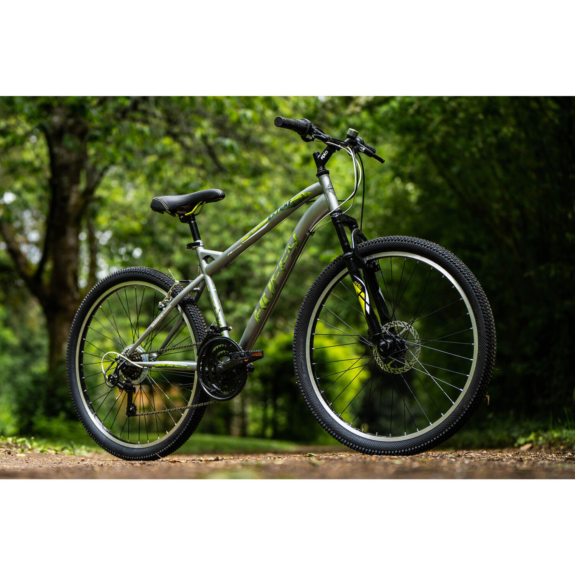 Huffy Extent Adult Hardtail Mountain Bike 26 Inch 18 Speed Gunmetal Grey 3/7