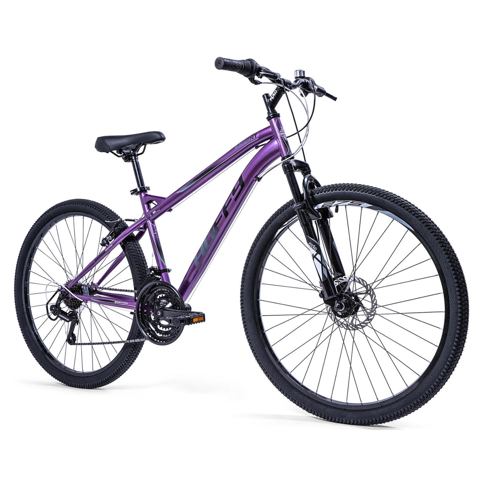 Huffy Extent Womens Mountain Bike 27.5" Wheels 18 Speed Gloss Purple + Black 1/4