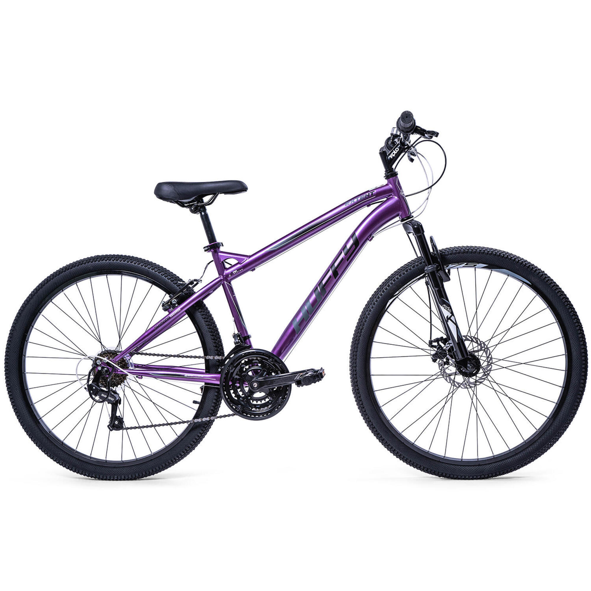 Huffy Extent Womens Mountain Bike 27.5" Wheels 18 Speed Gloss Purple + Black 2/4