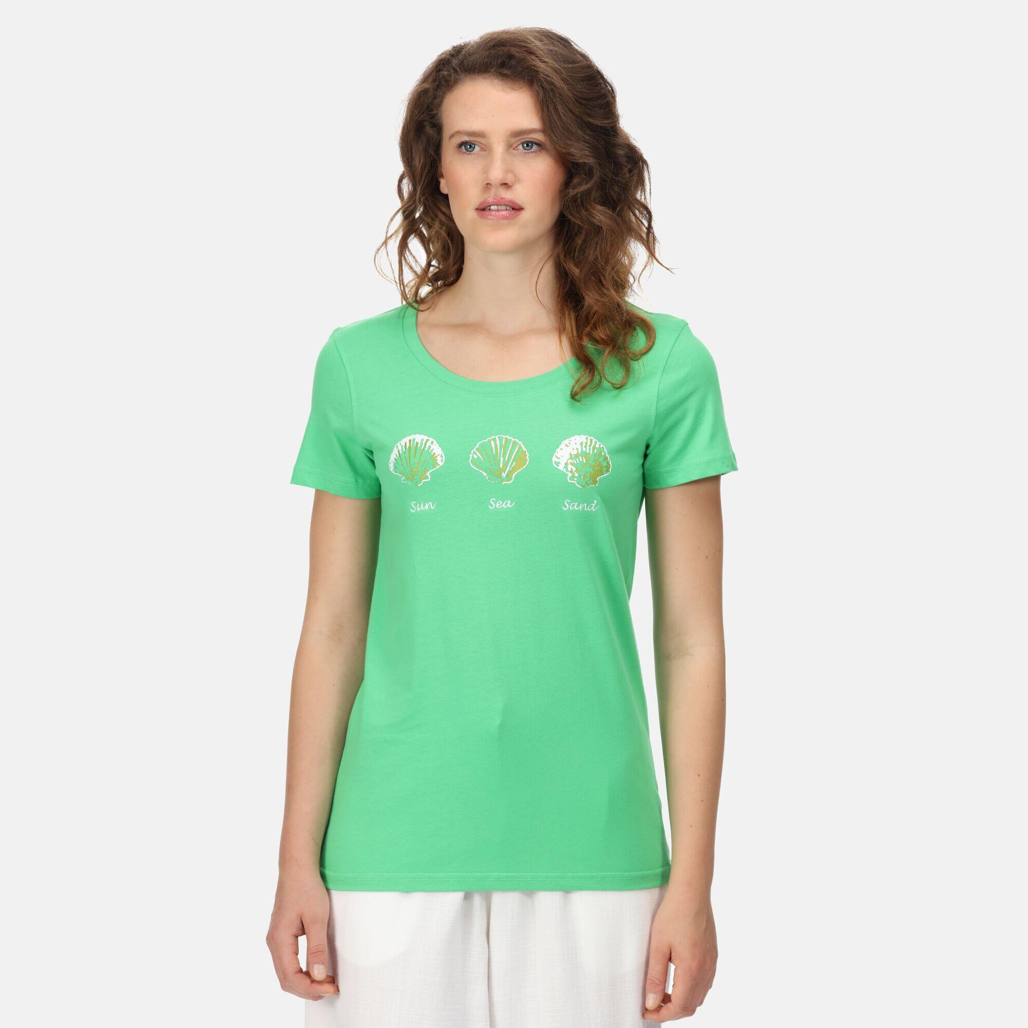 REGATTA Filandra VI Women's Walking Short Sleeve T-Shirt - Vibrant Green