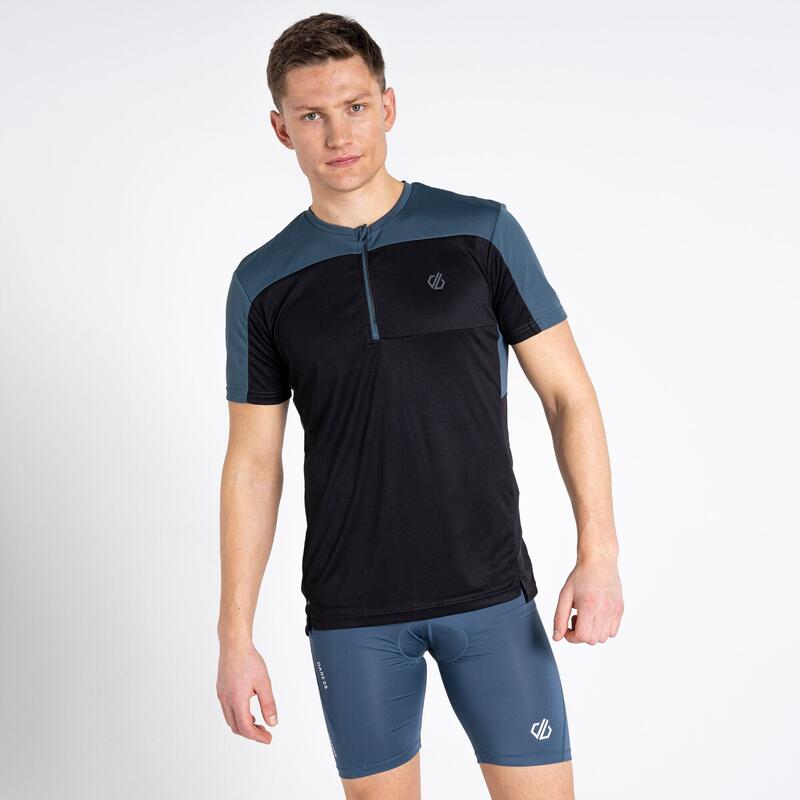 Aces III T-shirt Fitness zippé à moitié pour homme - Noir