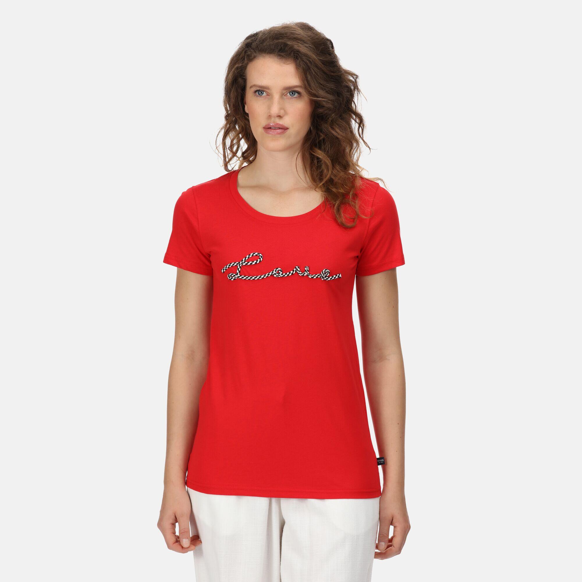 Filandra VI Women's Walking Short Sleeve T-Shirt - True Red 1/5