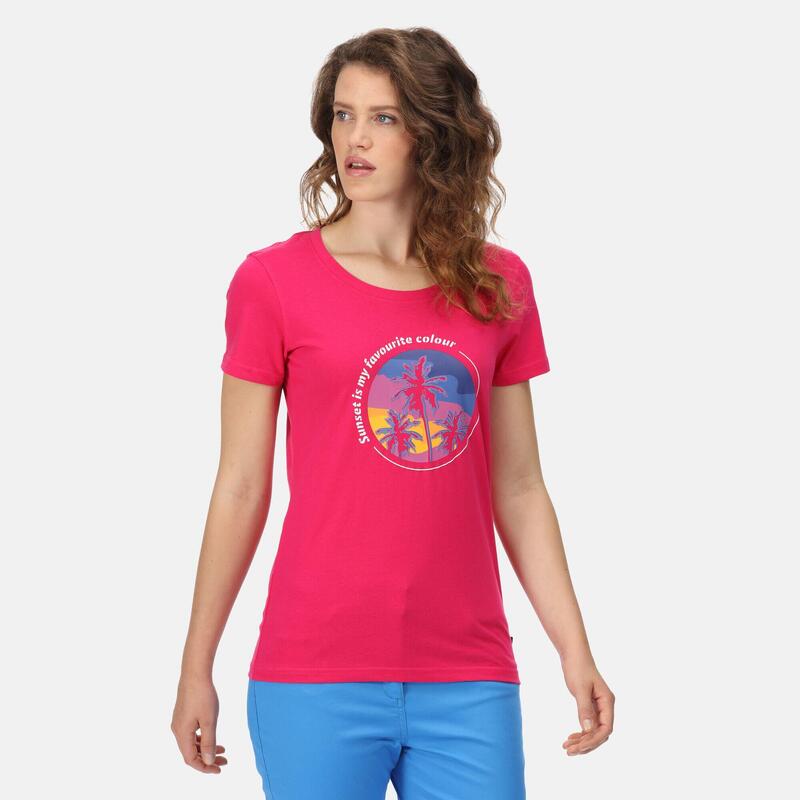 Filandra VI Kurzärmeliges Fitnessshirt für Damen - Pink