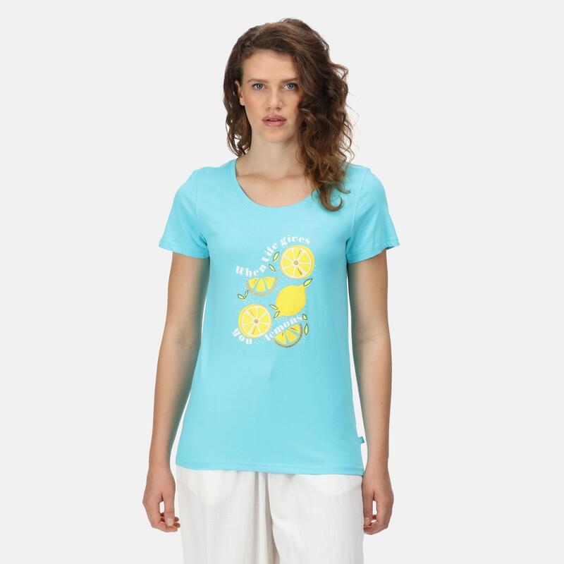 Filandra VI Fitness-T-shirt met korte mouwen voor dames - Felblauw