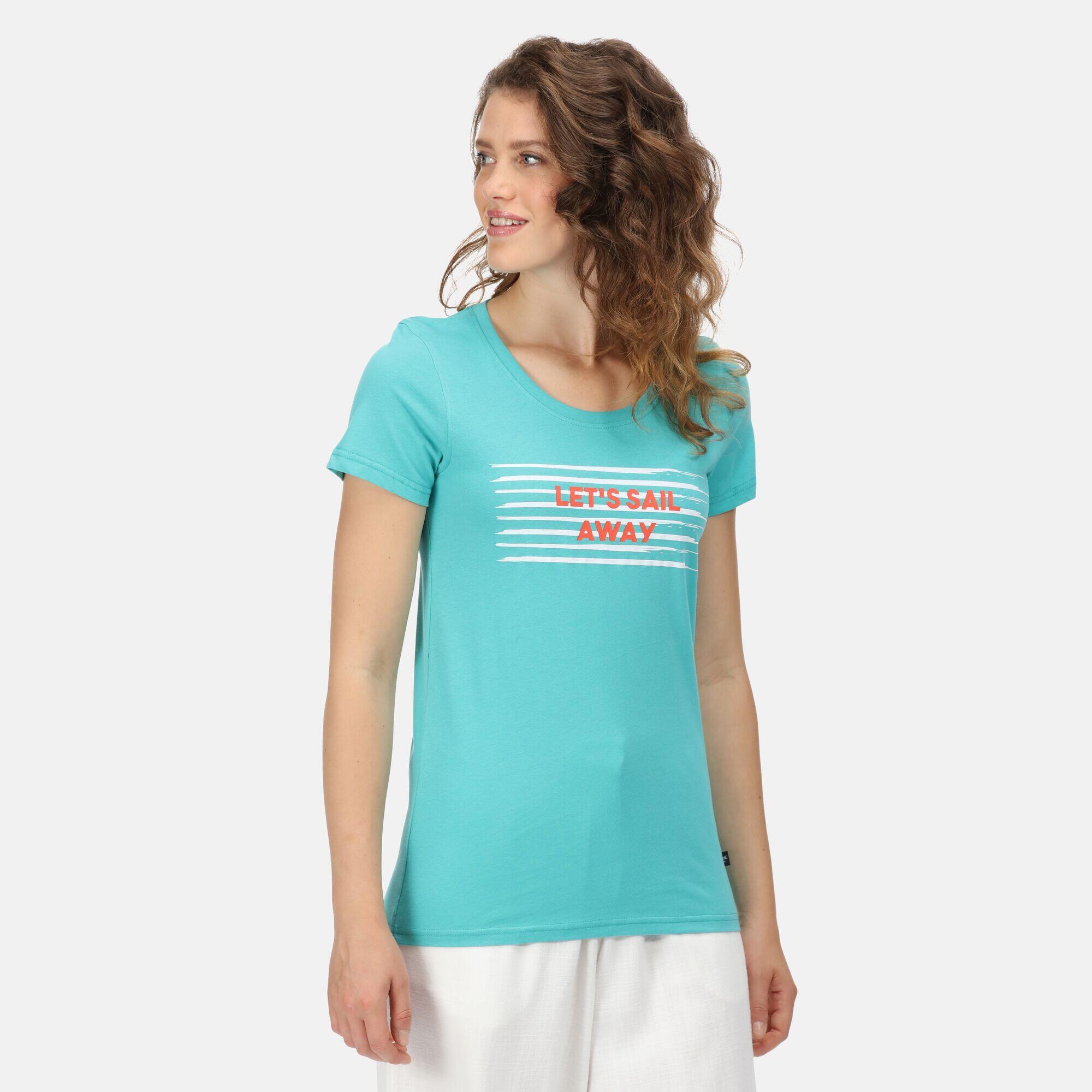 REGATTA Filandra VI Women's Walking Short Sleeve T-Shirt - Turquoise