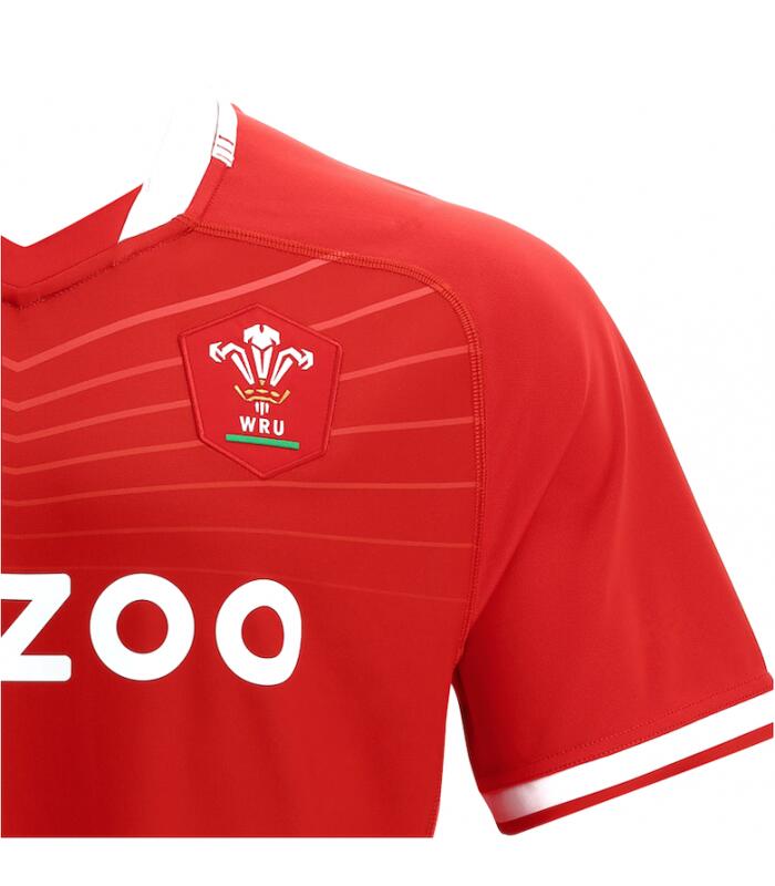 2021-2022 Wales Home Poly Rugby Shirt 3/5