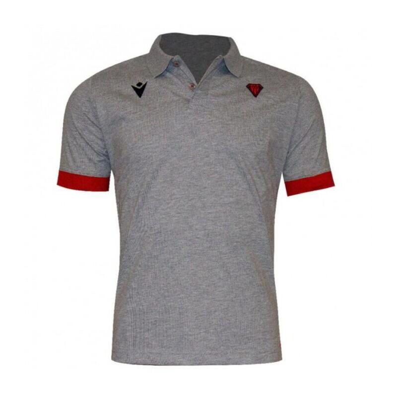 POLO OFFICIEL GRIS/ROUGE ADULTE - BIARRITZ OLYMPIQUE PAYS BASQUE