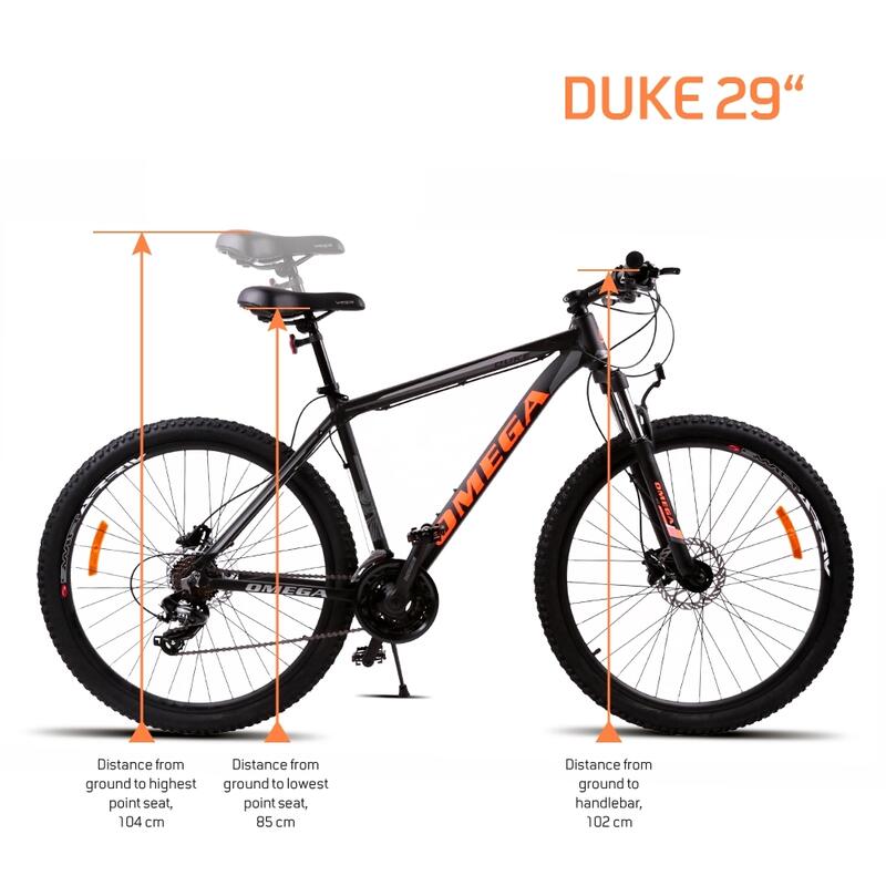 Omega Duke 29" mountain bike, 49cm váz, hidraulikus tárcsafék, neg