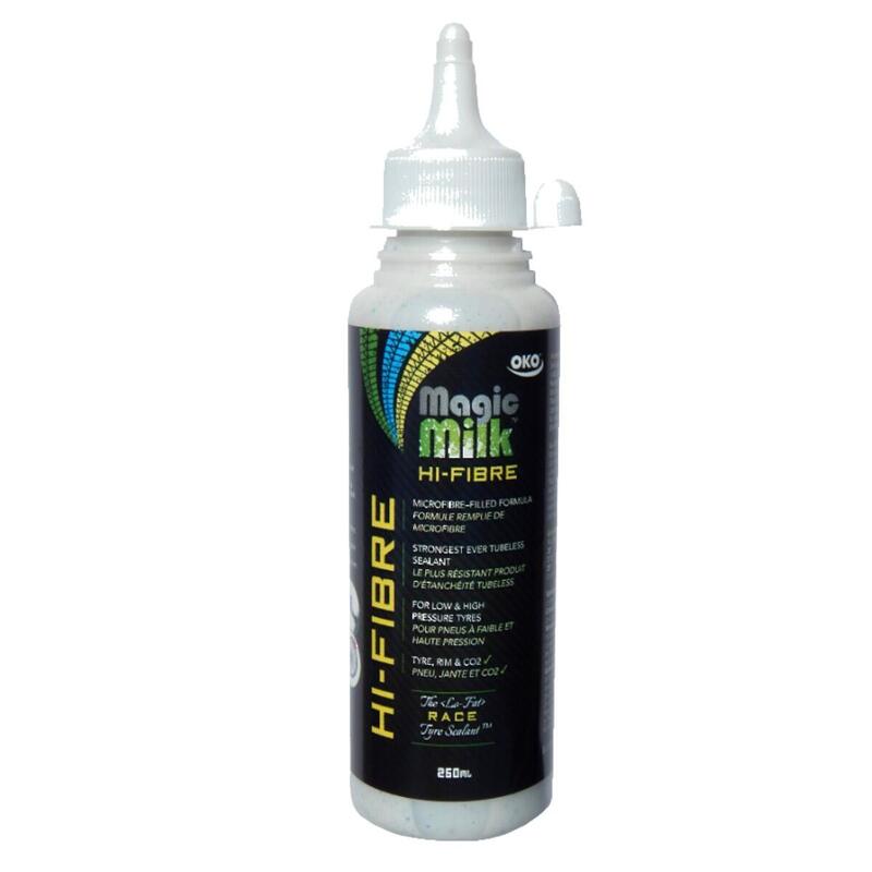 Produit d'étanchéité pour pneus OKO Magic Milk Hi-Fibre 250 ml.