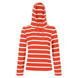 Dames Maelys Gestreepte Hoodie (Krijt/Wit)