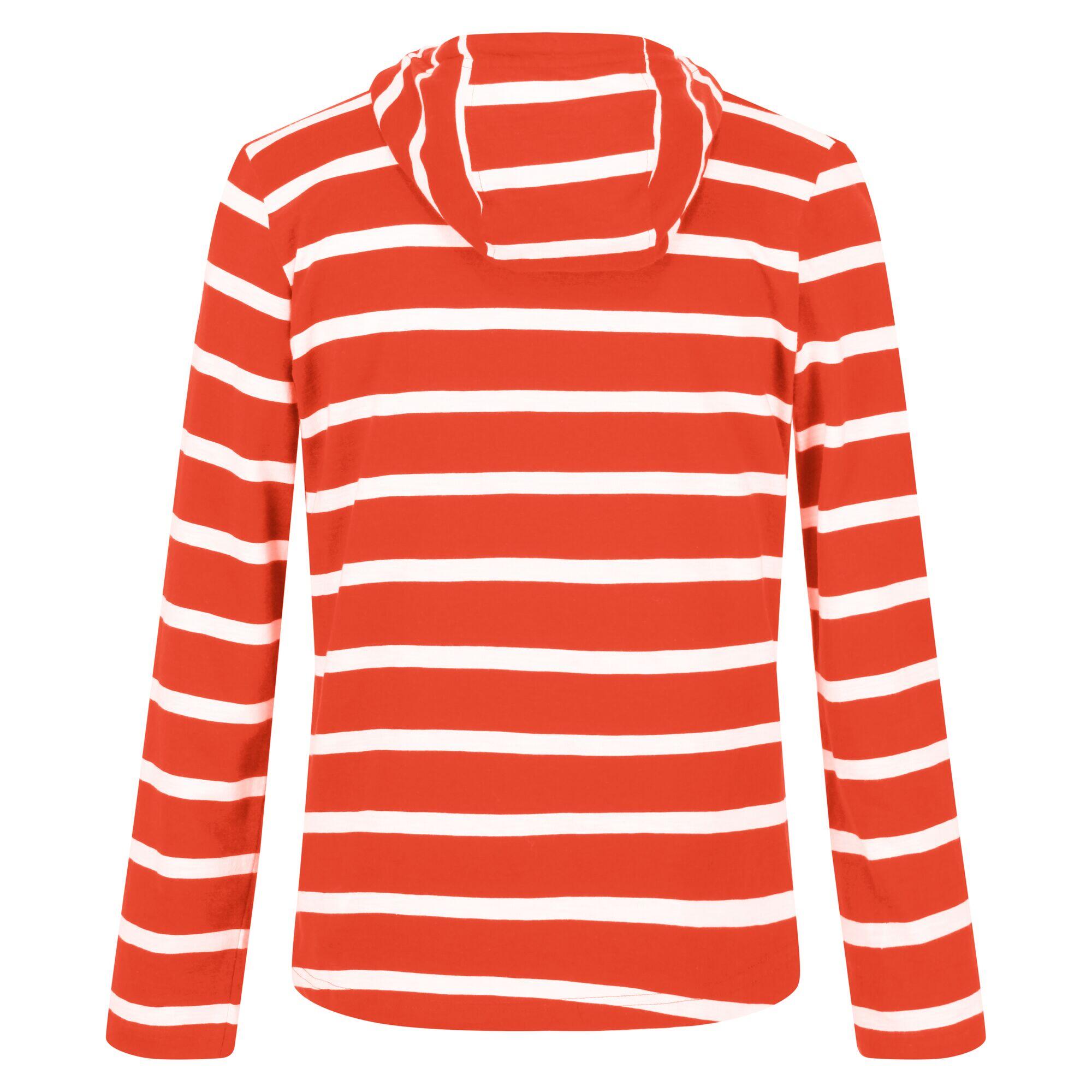 Womens/Ladies Maelys Stripe Hoodie (Crayon/White) 2/5