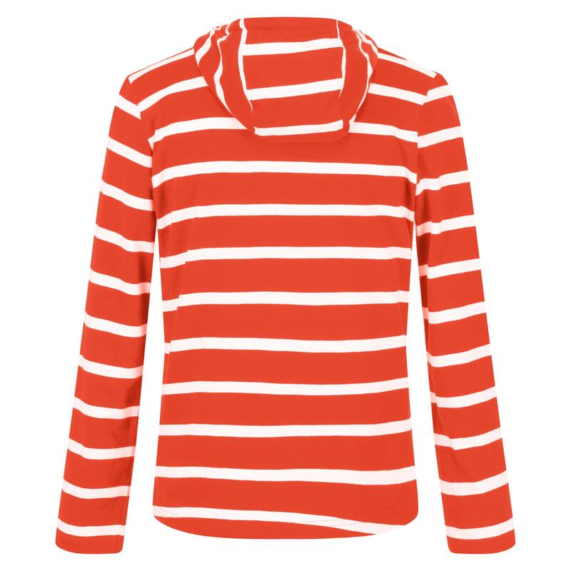 Sweat à capuche MAELYS Femme (Rouge / Blanc)