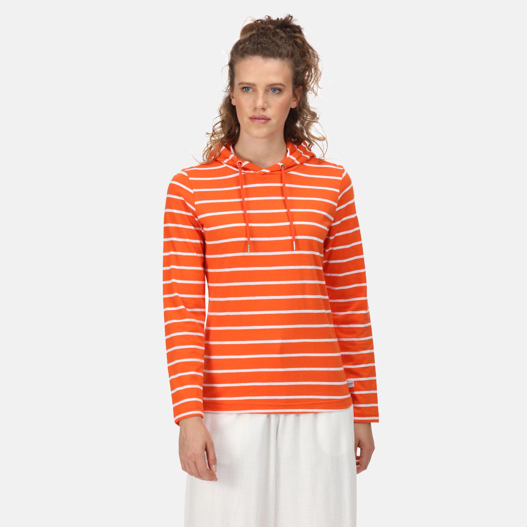 Maelys Women's Walking Long Sleeve T-Shirt - Orange Crayon 1/5