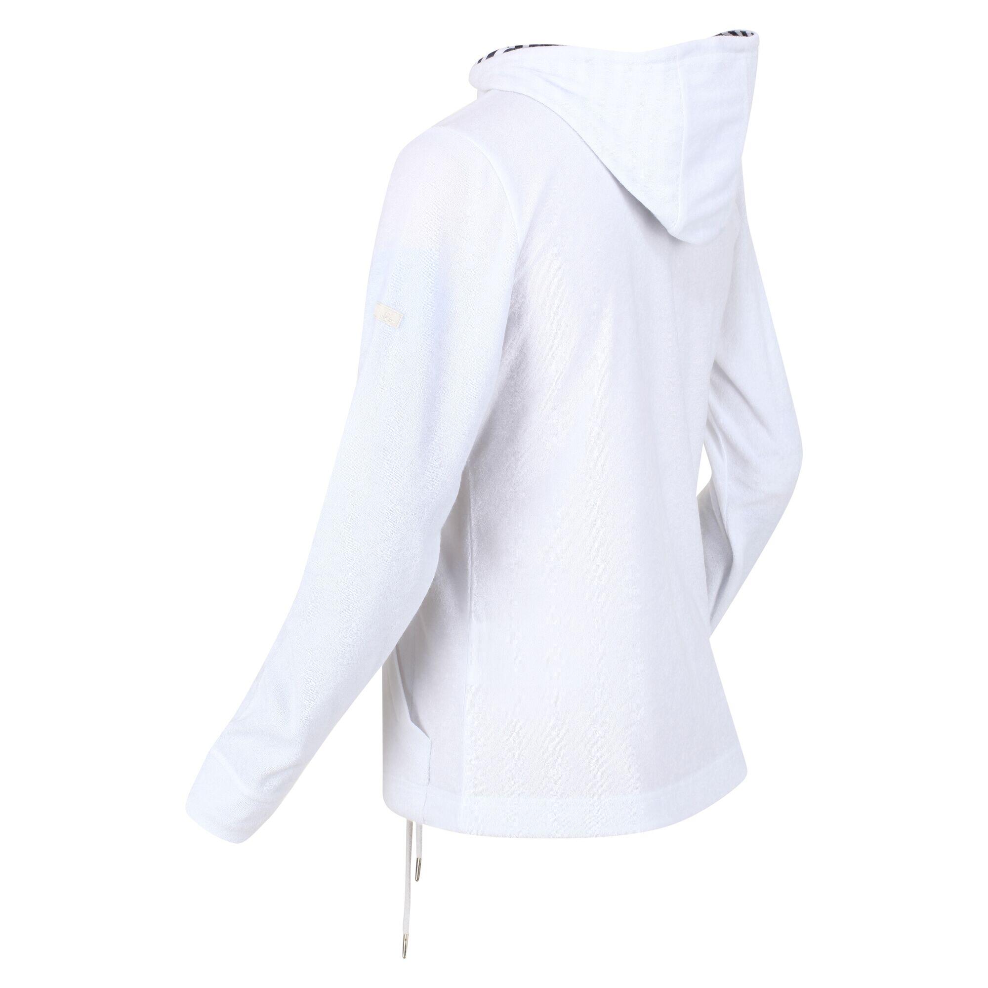 Womens/Ladies Bayarma Full Zip Hoodie (White) 3/5