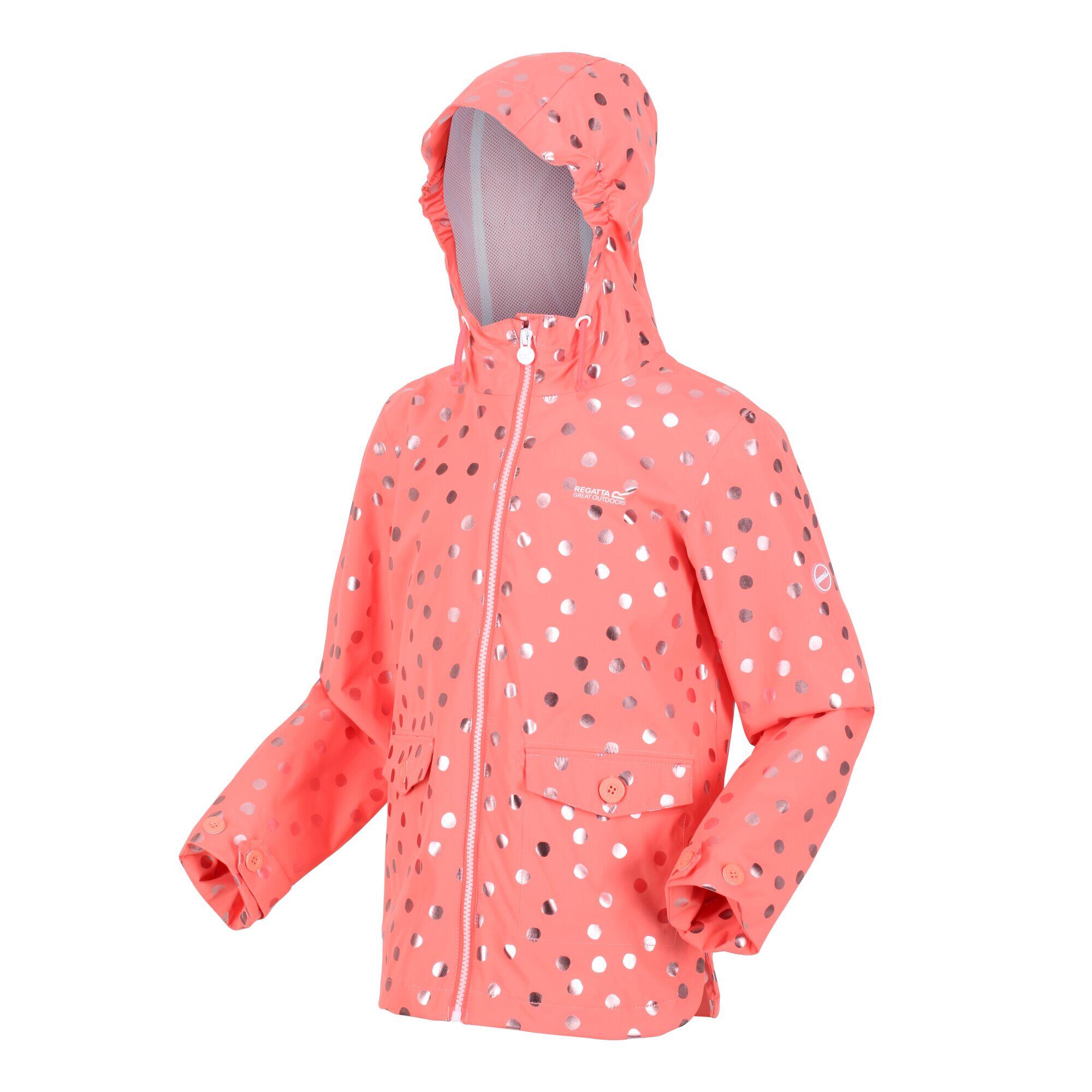 Childrens/Kids Belladonna Waterproof Jacket (Fusion Coral) 3/5