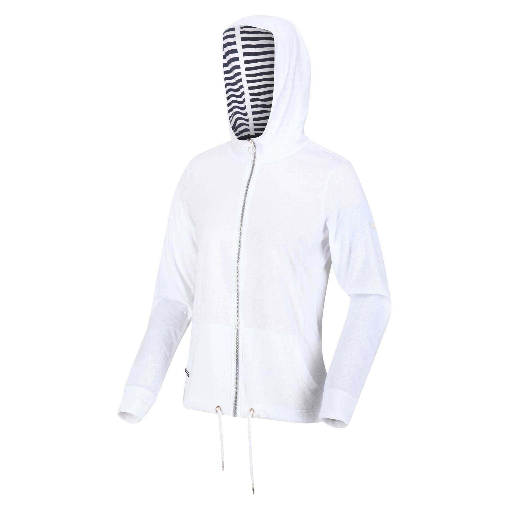 Womens/Ladies Bayarma Full Zip Hoodie (White) 4/5