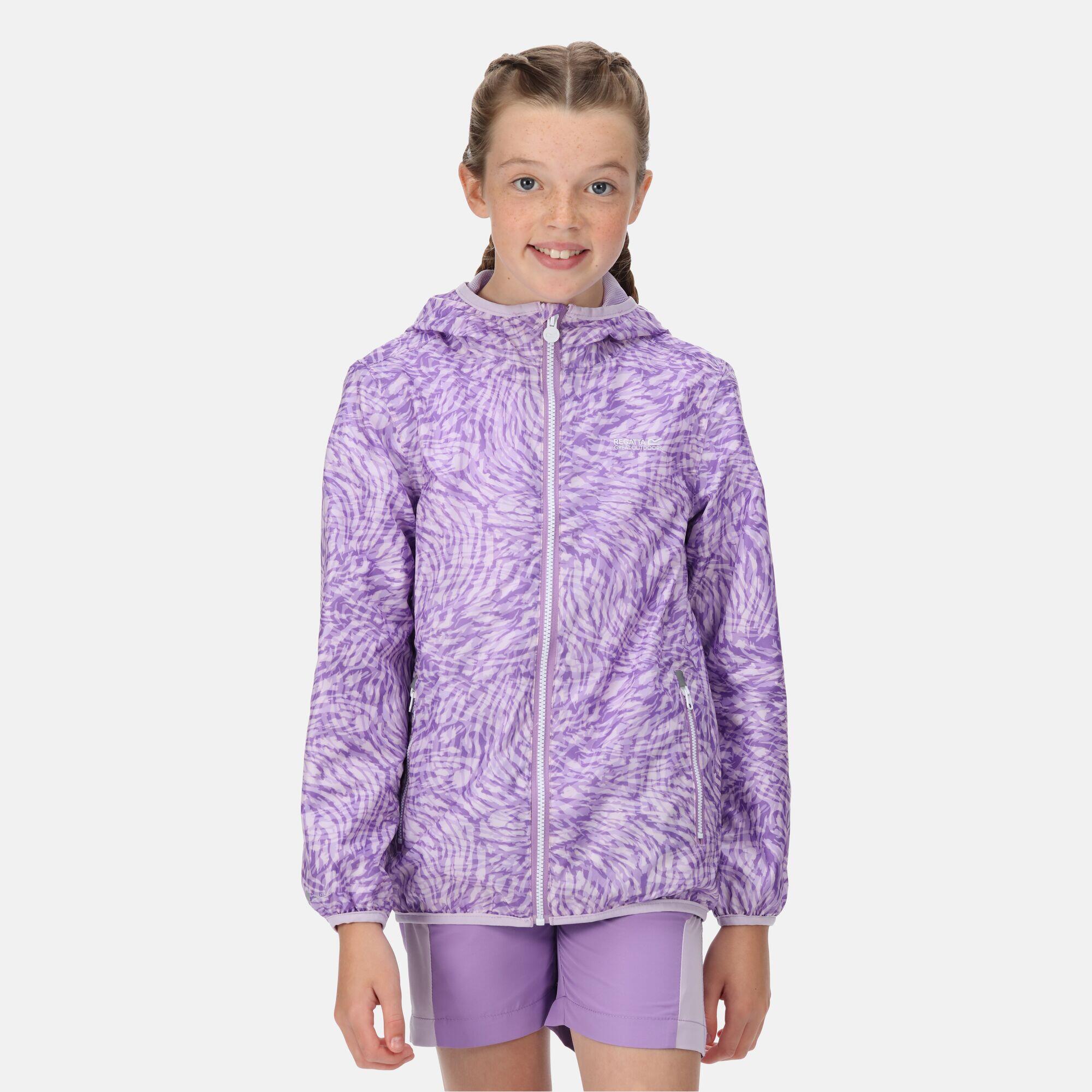 REGATTA Printed Lever Kids Hiking Jacket - Purple Amethyst