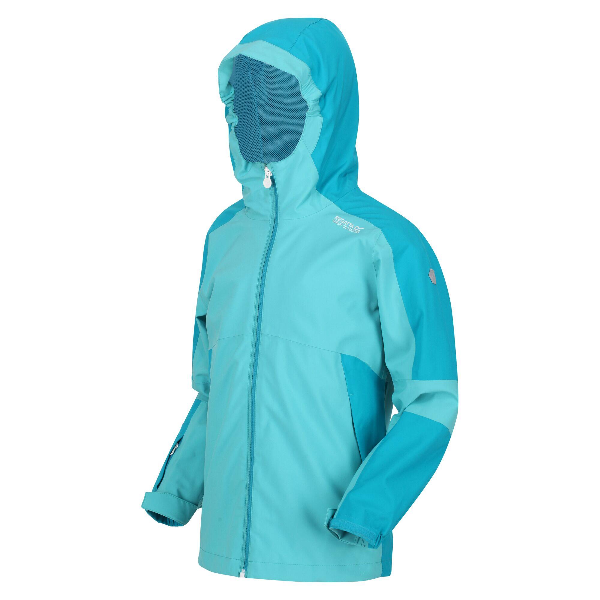 Childrens/Kids Rayz Waterproof Jacket (Turquoise/Enamel) 3/5
