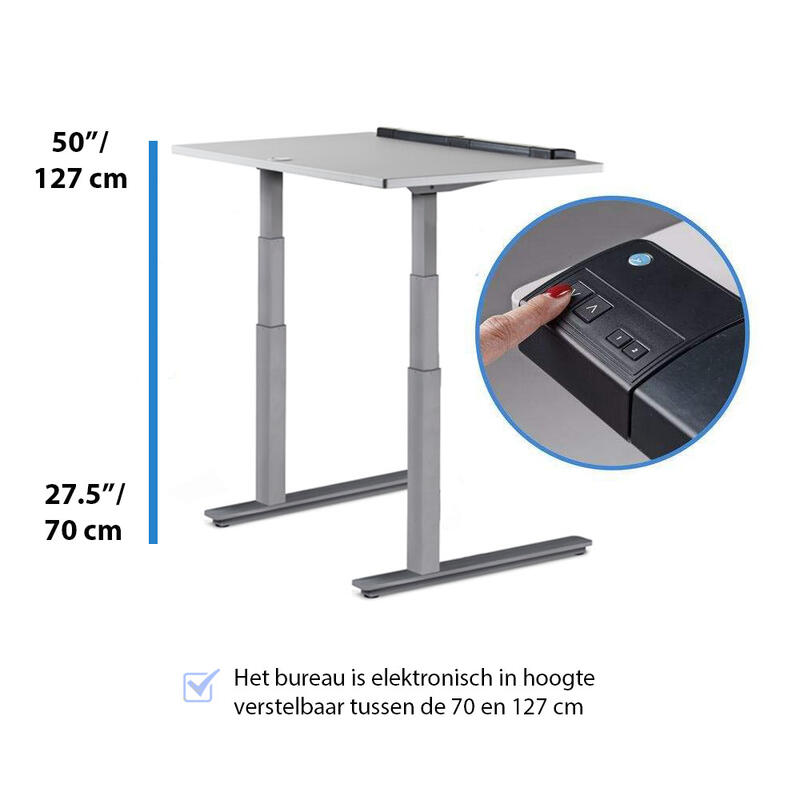 Bici da scrivania LifeSpan + scrivania C3-DT7 - 48" (122 cm) grigio