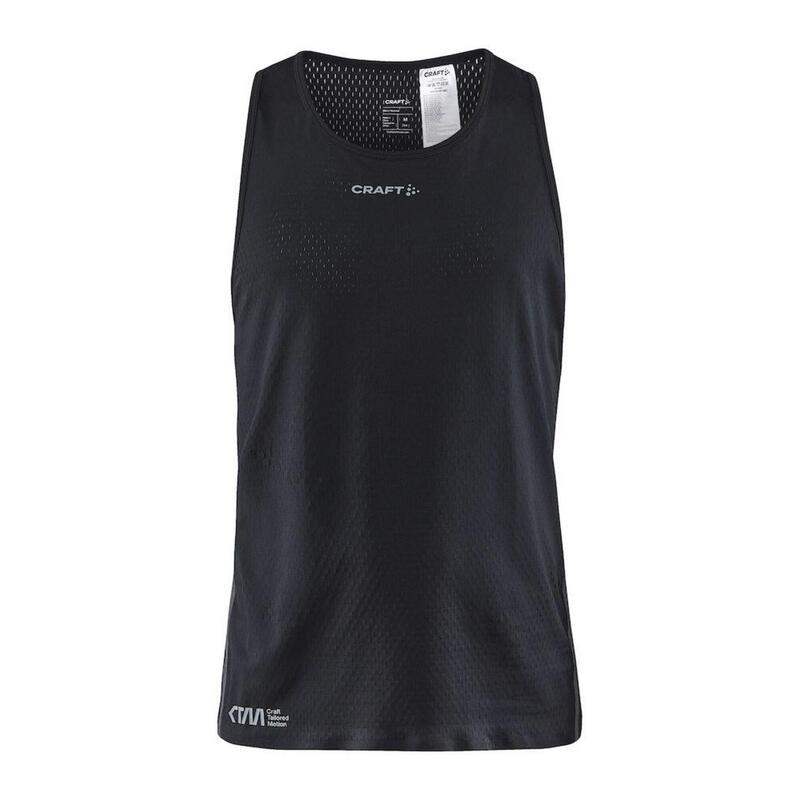 CTM DISTANCE WARP MESH SINGLET Men BLACK CRAFT - Decathlon