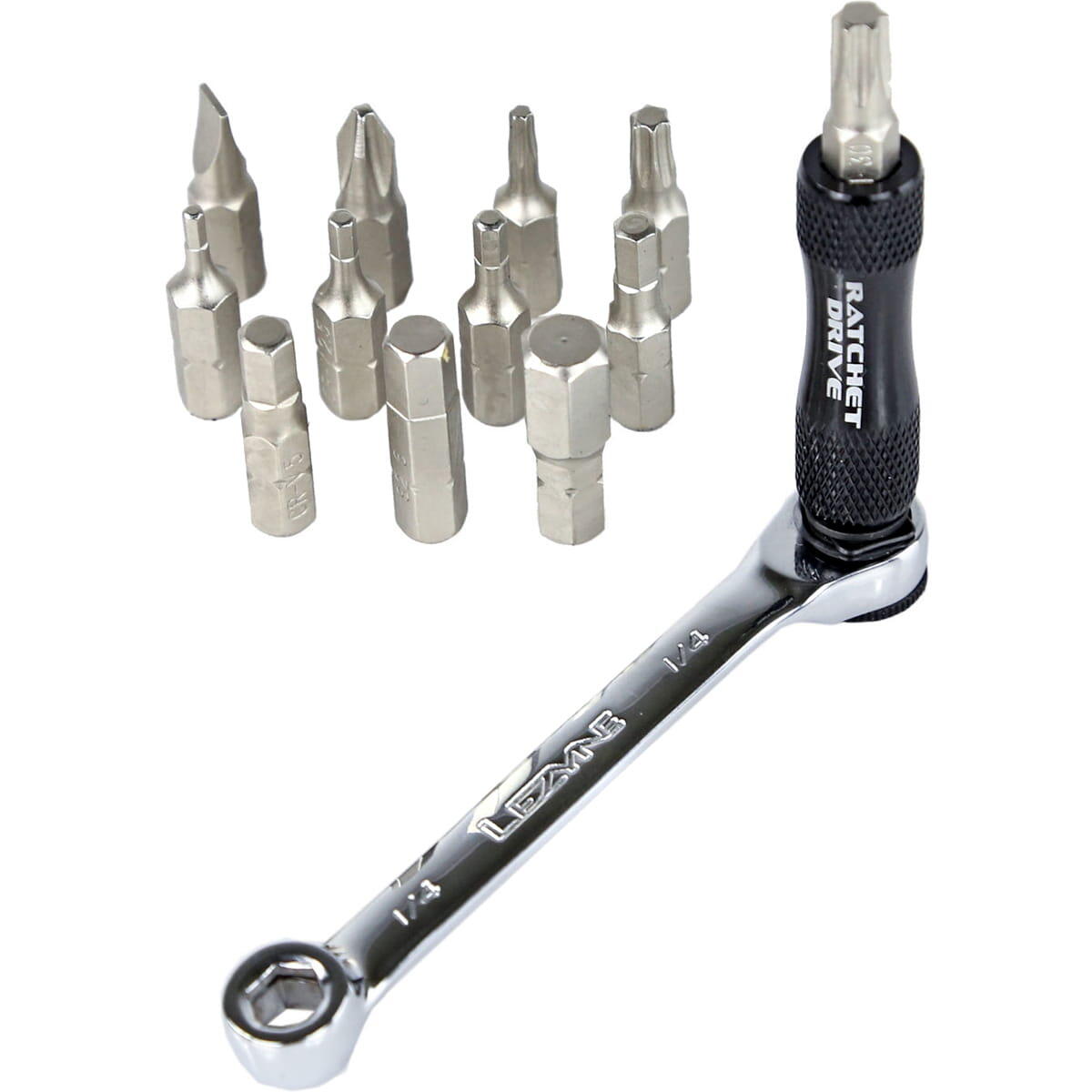 Lezyne Ratchet Portable Precision Tool Kit Torx Hex 12 Bits 1/3