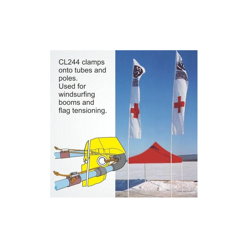 Morsetto Clamcleat per quadrilatero con clip_CL244 - Clamcleat