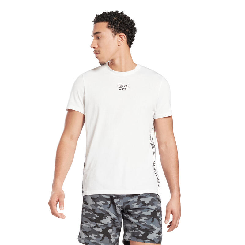 Camiseta de Manga Corta Hombre Reebok Tape Blanco