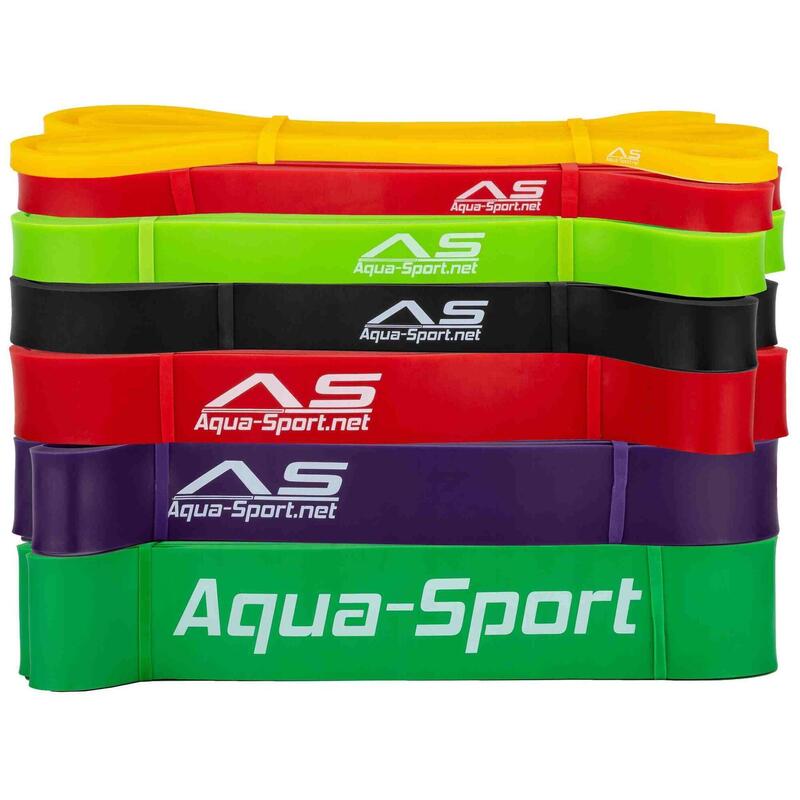 Zestaw 7 gum oporowych do ćwiczeń aqua-sport powerstrech superband