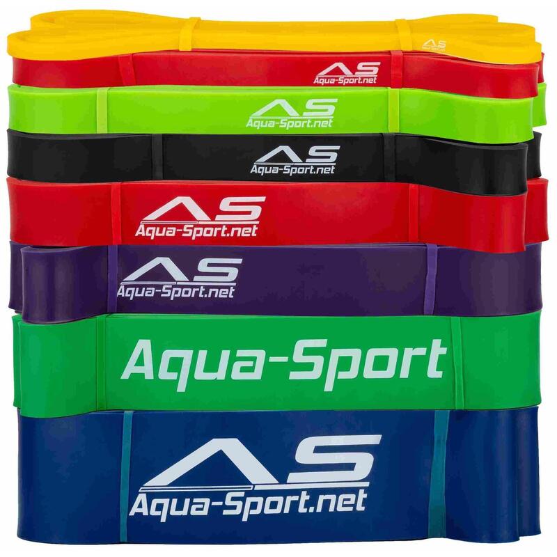 Zestaw 8 gum oporowych do ćwiczeń aqua-sport powerstrech superband