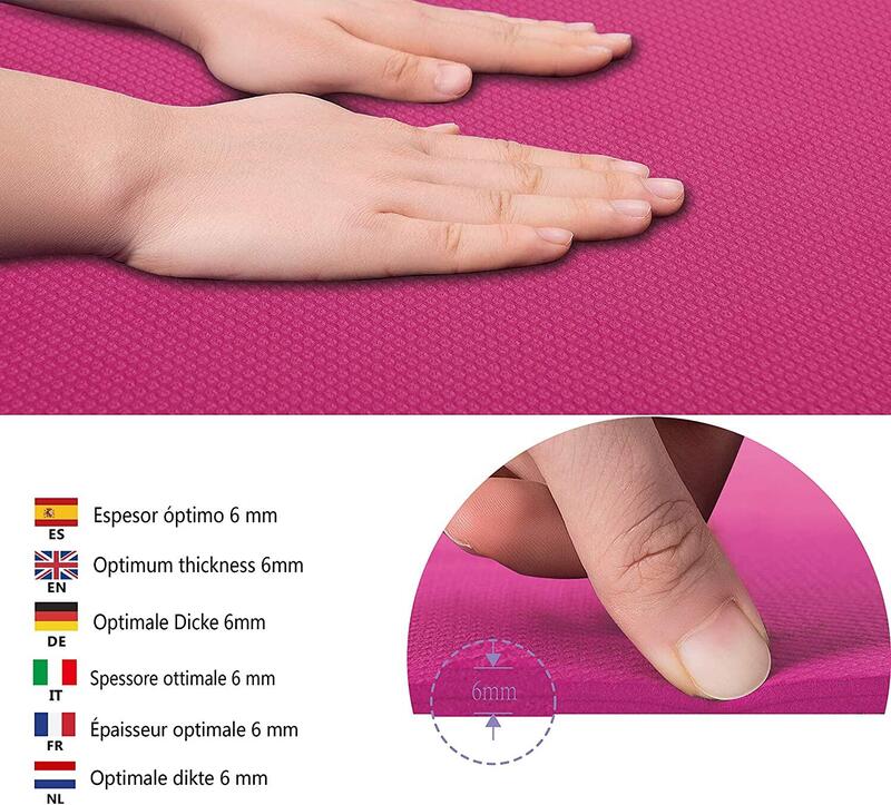 Yoga Mat / Esterilla de yoga 6mm Rosa