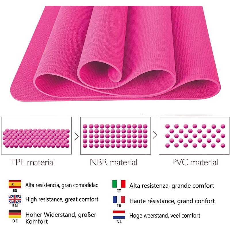 Sling Yoga Comfort voor Zachte Yoga 183 CM Roze