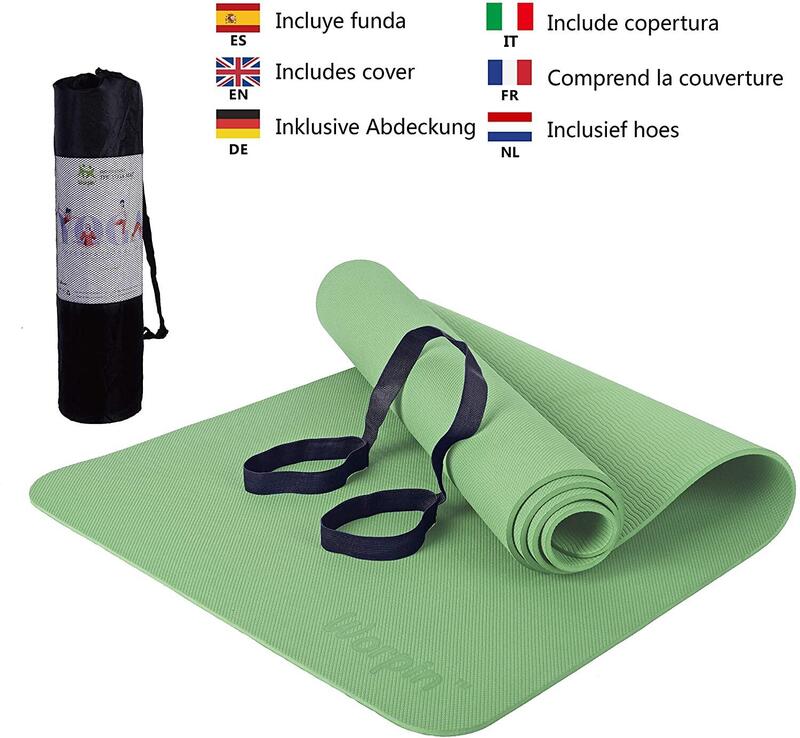 Yogamatte Komfort für sanftes Yoga 183 CM Grün