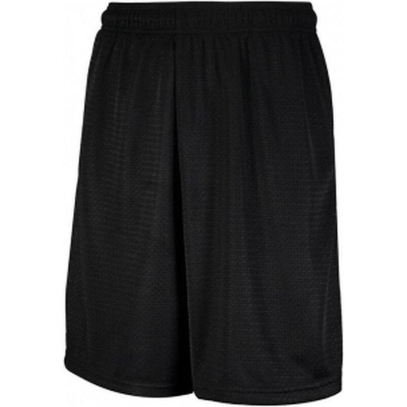 Pantalones cortos de malla con bolsillos - (negro) - 2XL