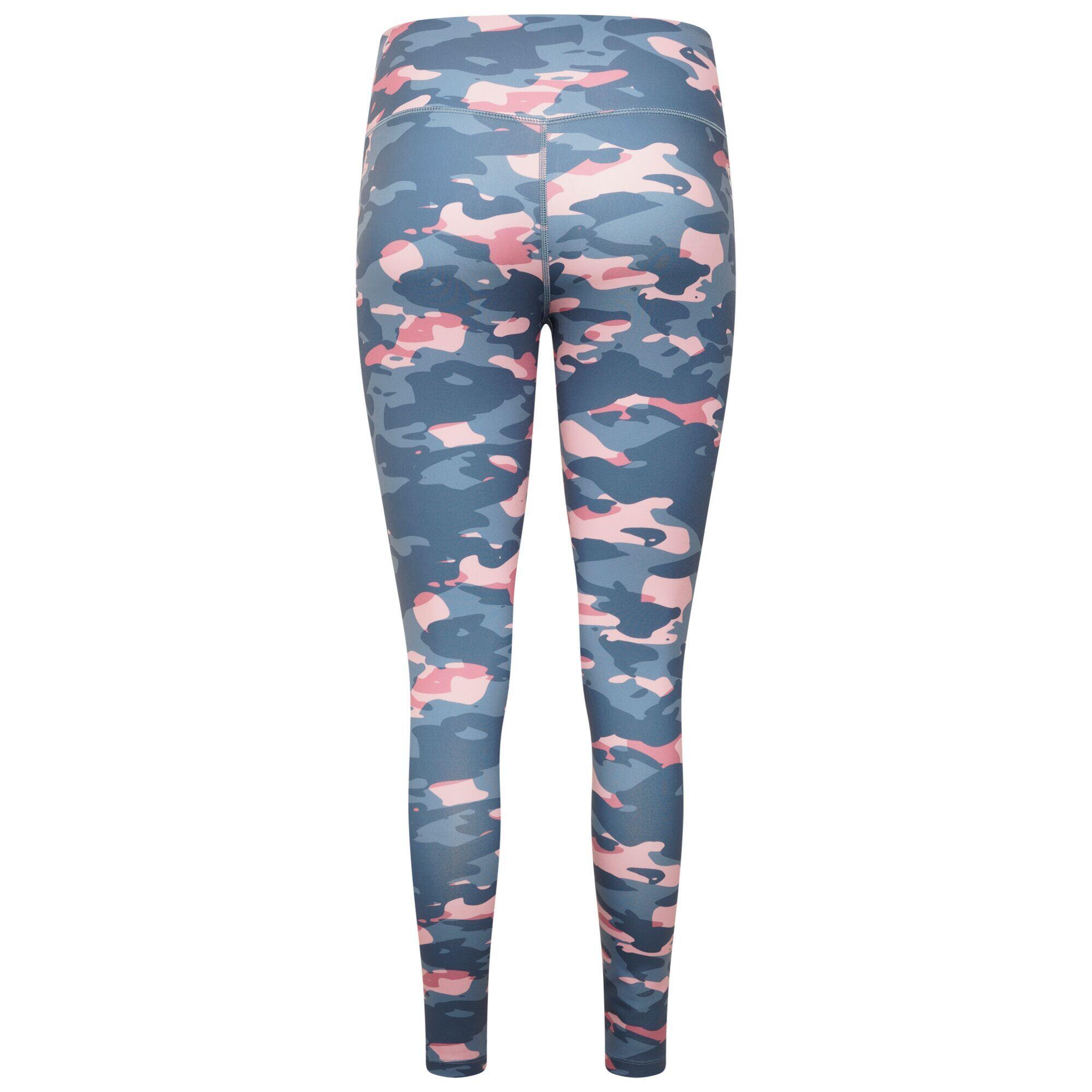 Womens/Ladies Influential Camo Recycled Leggings (Powder Pink) 2/5