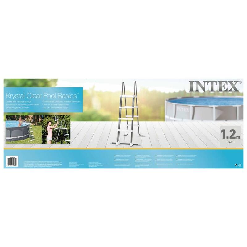 Intex 28076 - Scaletta Deluxe per Piscina, gradini removibili, 122 cm