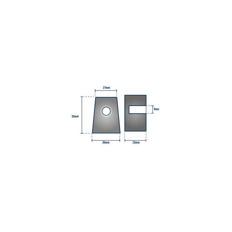 Anodo trapezio motore fuoribordo YAMAHA - ARANCIONE