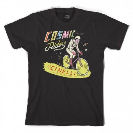 Camiseta Cinelli Cosmic Rider Negra para Hombre