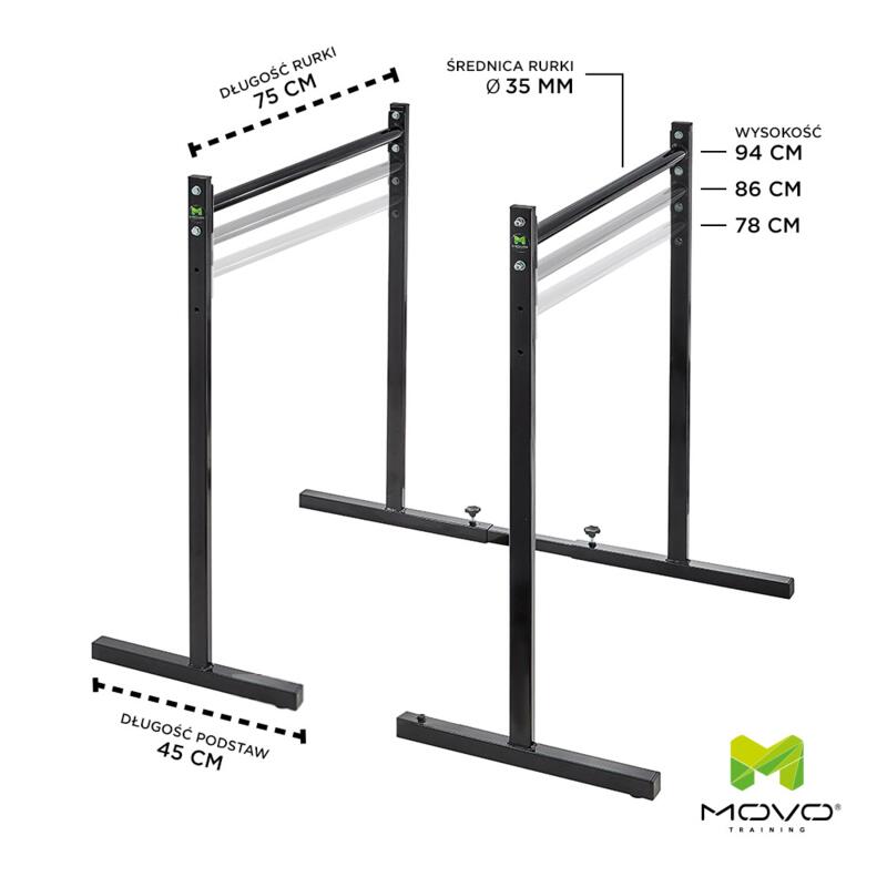 VERSTELLBARE DIP BARS MOVO Paralletes Dips-trainingsstation