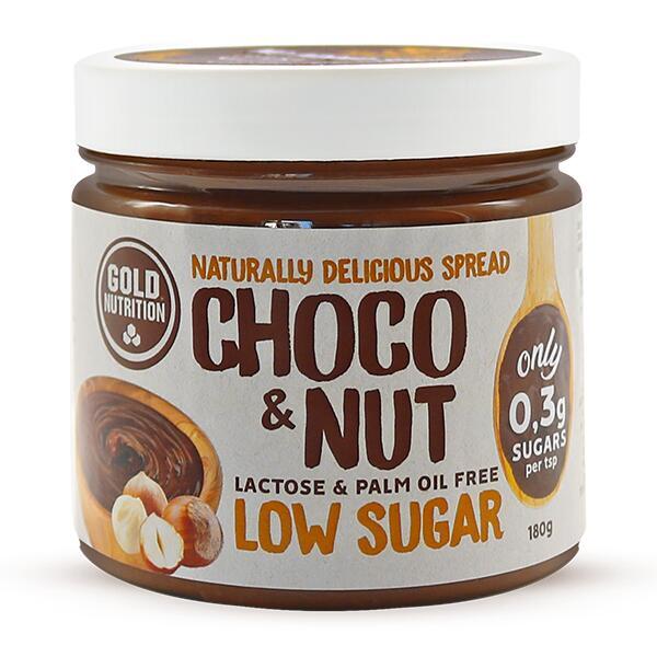 Crema tartinabila , GoldNutrition, Choco & Nut Low Sugar, 180 g