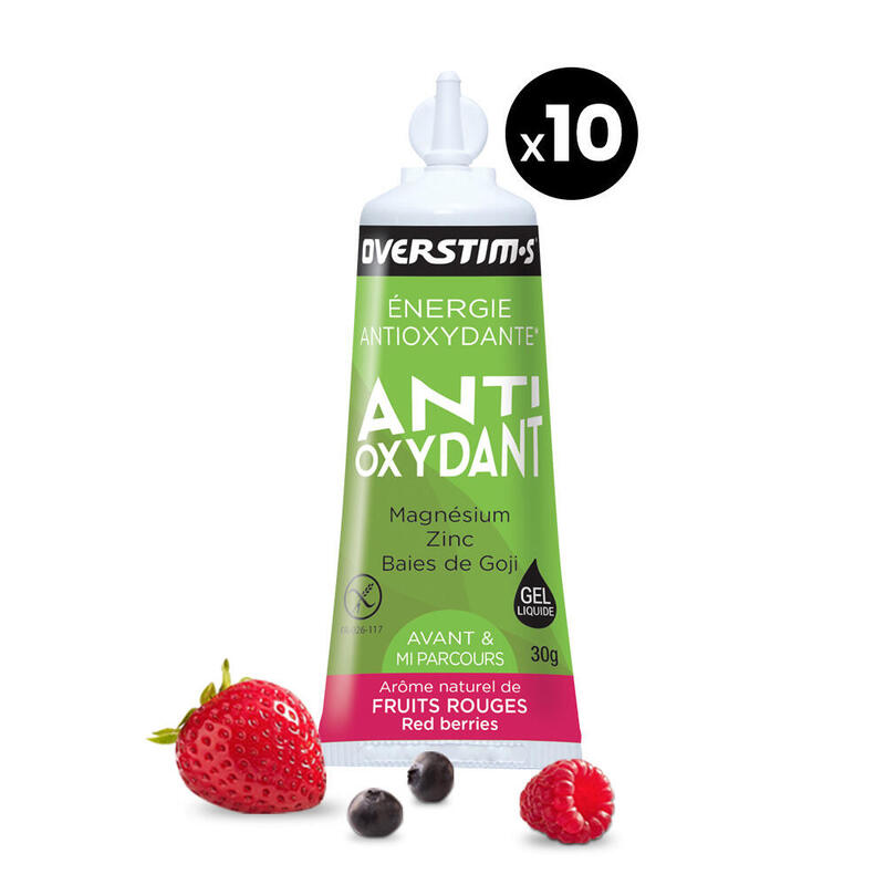 Gel énergétique Antioxydant & Magnésium Fruits Rouges - 10 x30g