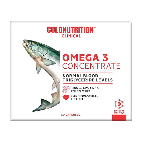 Omega 3 EPA si DHA, GoldNutrition, Clinical Omega 3 Concentrate, 60 capsule