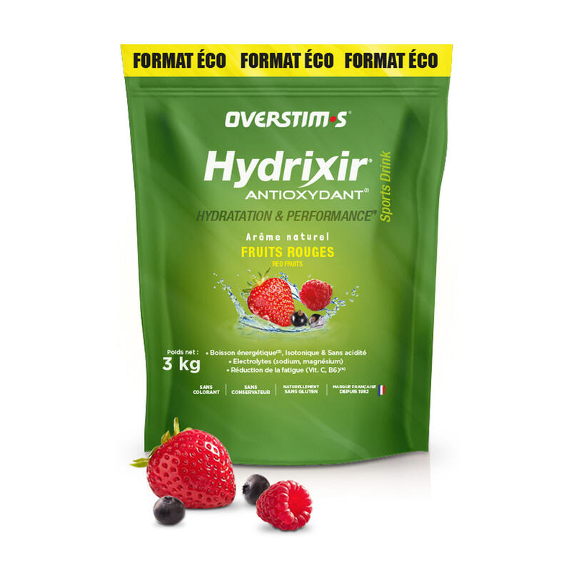 Boisson énergétique Hydrixir Antioxydant Fruits Rouges - 3kg