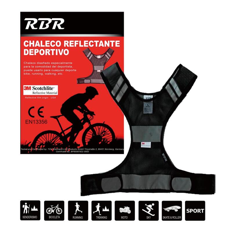 Chaleco Reflectante Bicicleta 3M Scothlite RBR Negro
