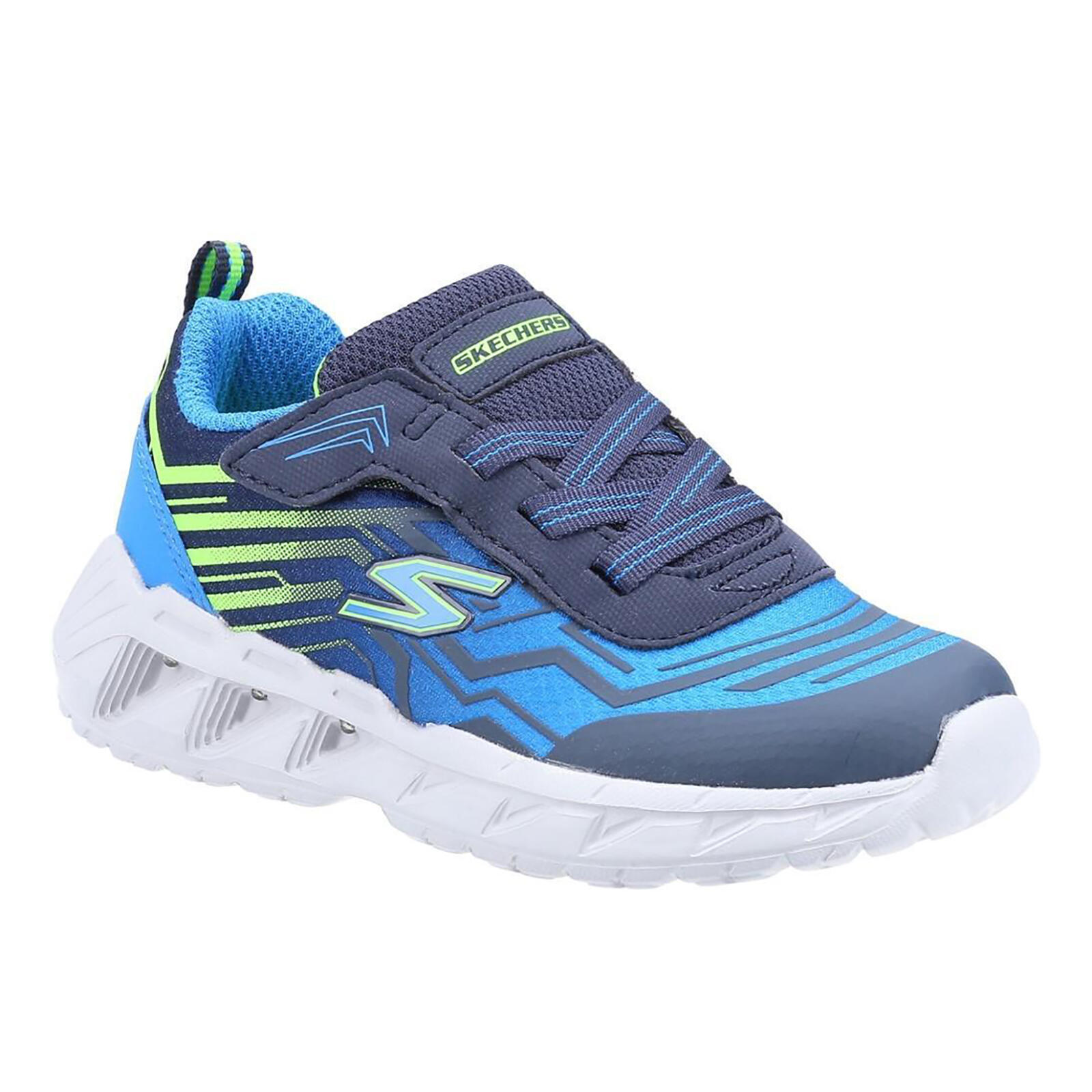 SKECHERS Boys MagnaLights Maver Trainers (Navy)