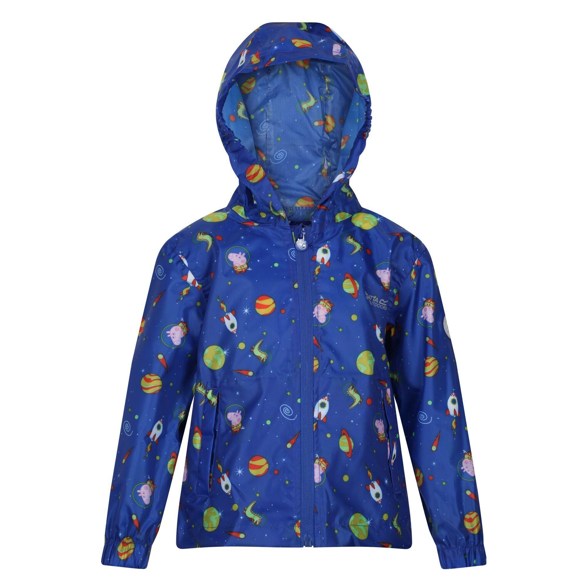 REGATTA Childrens/Kids Peppa Pig Cosmic Packaway Raincoat (Surf Spray)