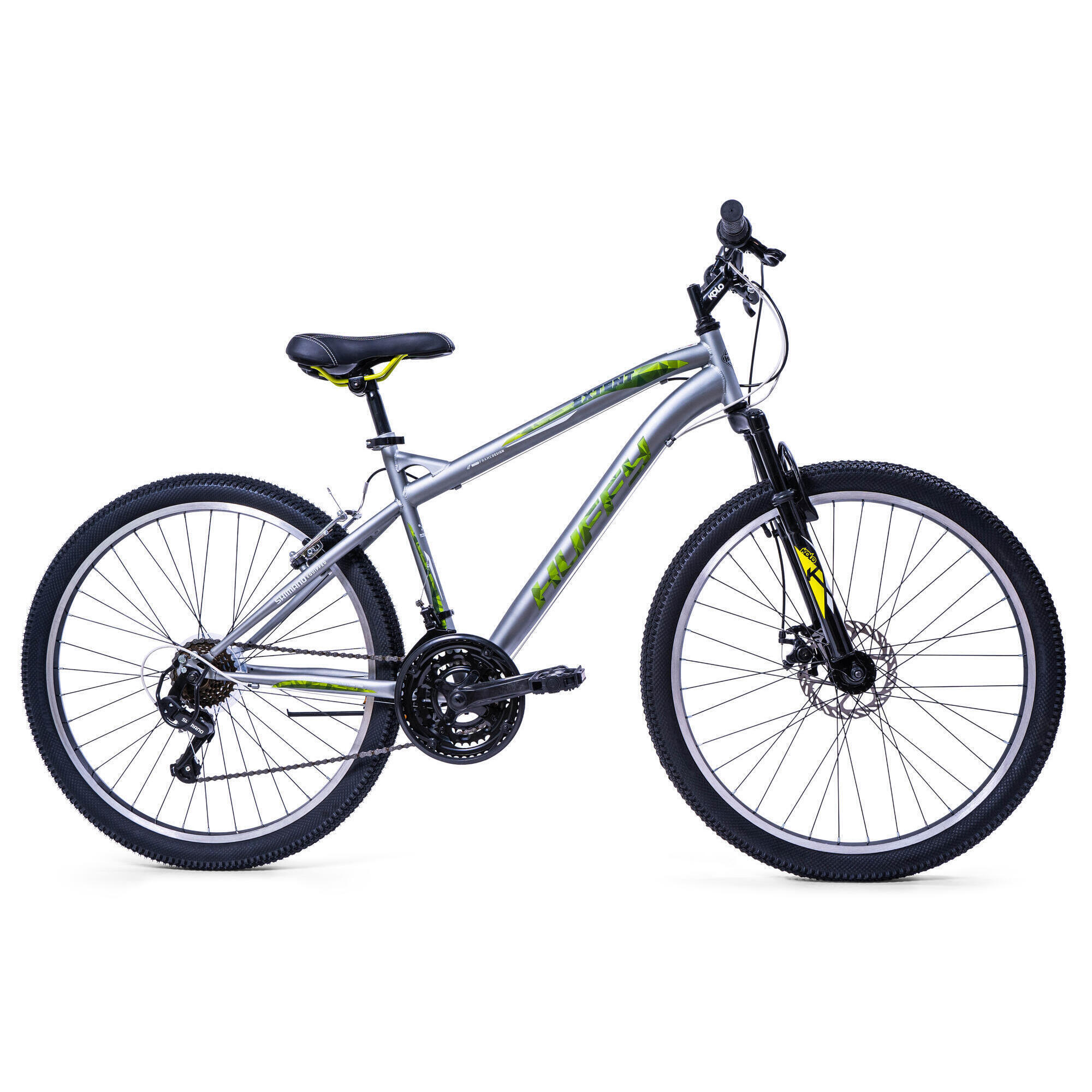 Huffy Extent Adult Hardtail Mountain Bike 26 Inch 18 Speed Gunmetal Grey 1/7