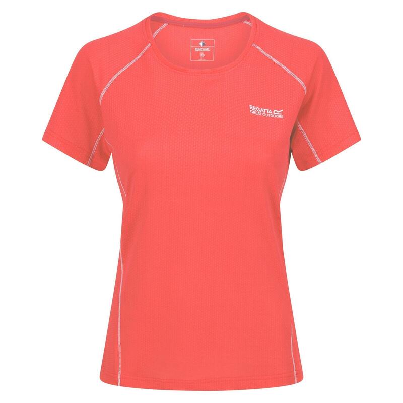 Camiseta Devote II para Mujer Melocotón Neón