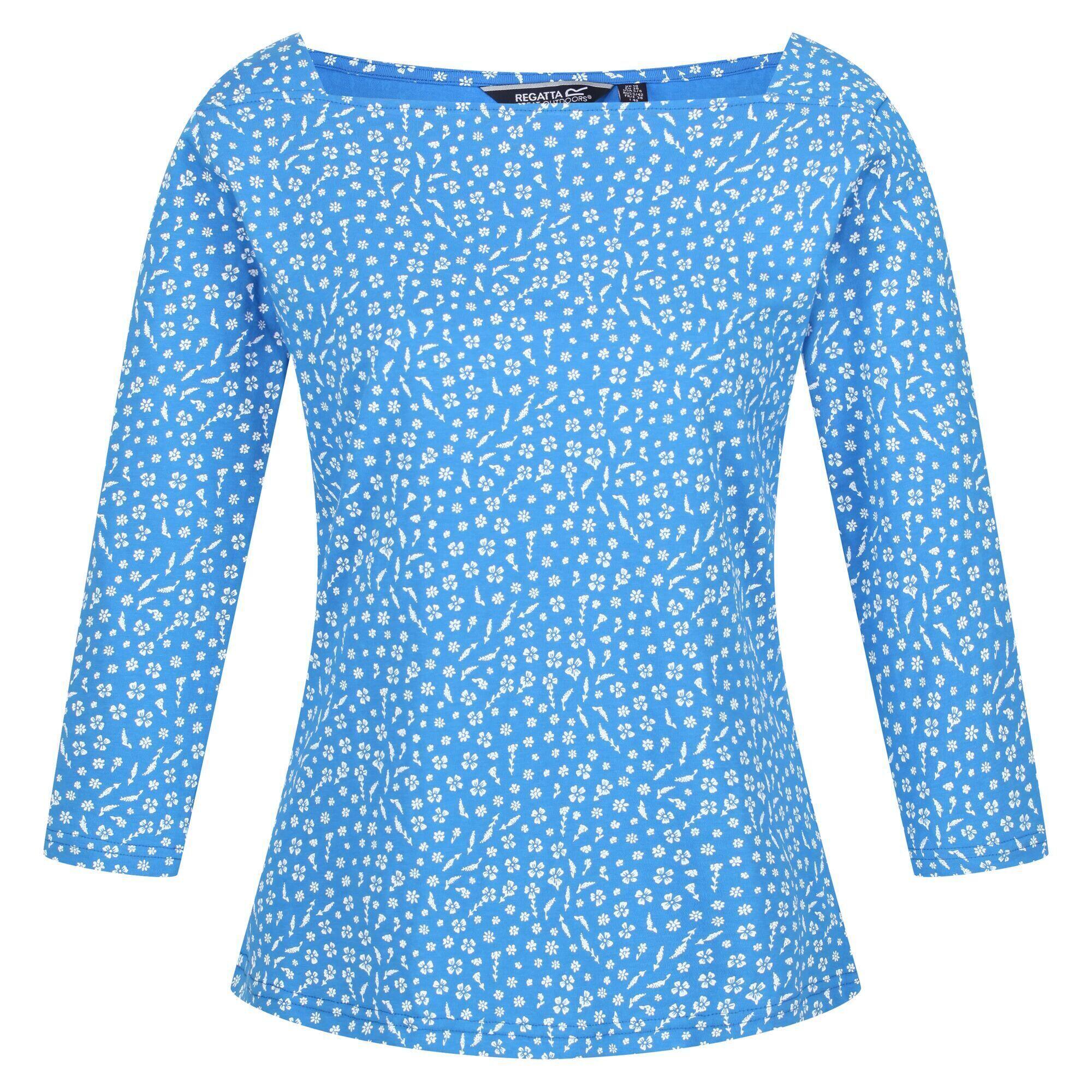 REGATTA Womens/Ladies Polexia Ditsy Print TShirt (Sonic Blue)