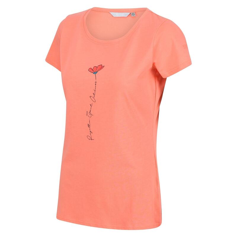 Camiseta Breezed II para Mujer Coral Fusión