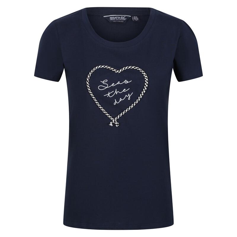 T-Shirt Coração Filandra VI Mulher Azul Marinho